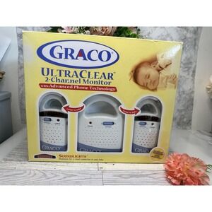 2002 Graco Ultra Clear 2 Channel Baby Monitor w Advanced Phone Tech New In Box